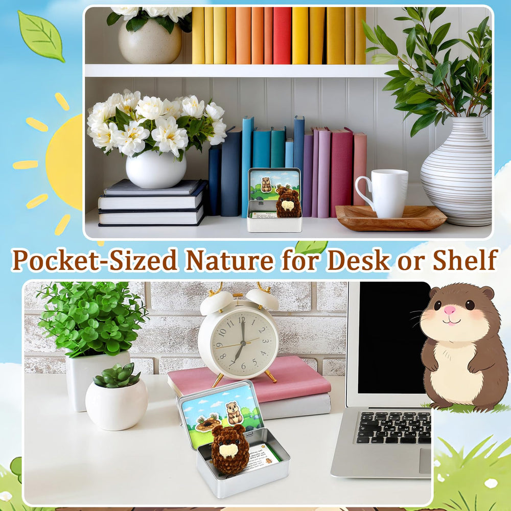JULEASEL Customizable woodland moment for desks, shelves, and gift-ready displays