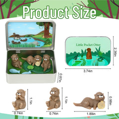 JULEASEL otter on pond diorama inspires imaginative play and storytelling.