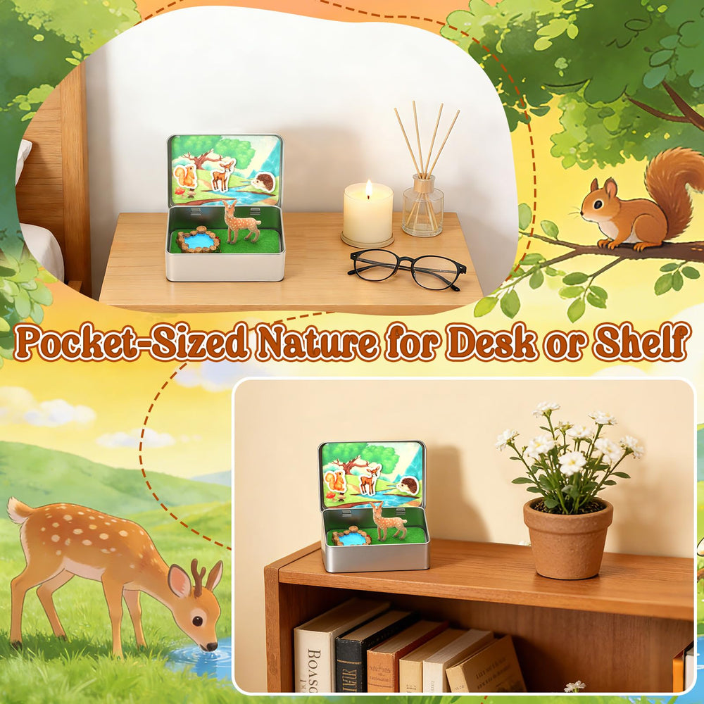 JULEASEL woodland pieces set with deer hedgehog and squirrel