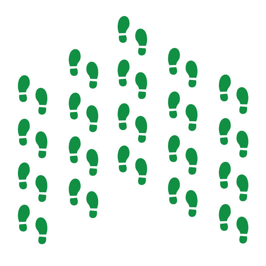 JULMELON green leprechaun footprints sheet for versatile crafts and party decorations