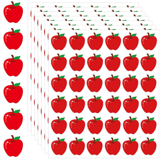 JULMELON small red apple stickers for classroom rewards and crafts.