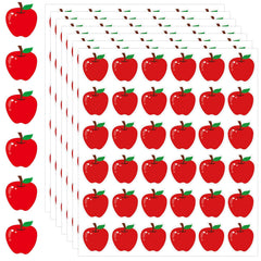 JULMELON small red apple stickers for classroom rewards and crafts.