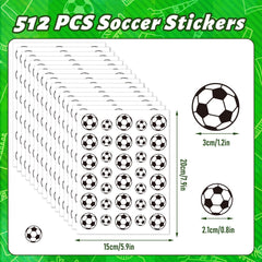 JULMELON soccer stickers in varied sizes for versatile decorating