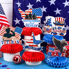 Julmelon soldier silhouette centerpiece suits patriotic table settings.