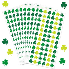 JULMELON St Patrick's Day stickers show vibrant shamrocks across 16 sheets for classroom crafts