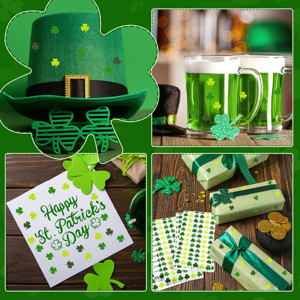 JULMELON St Patrick's Day stickers add sparkle to gift wrap and envelopes