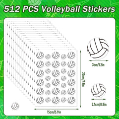 JULMELON volleyball stickers decorate a notebook for vibrant projects