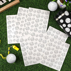 JULMELON volleyball stickers brighten a wall with easy removable decor