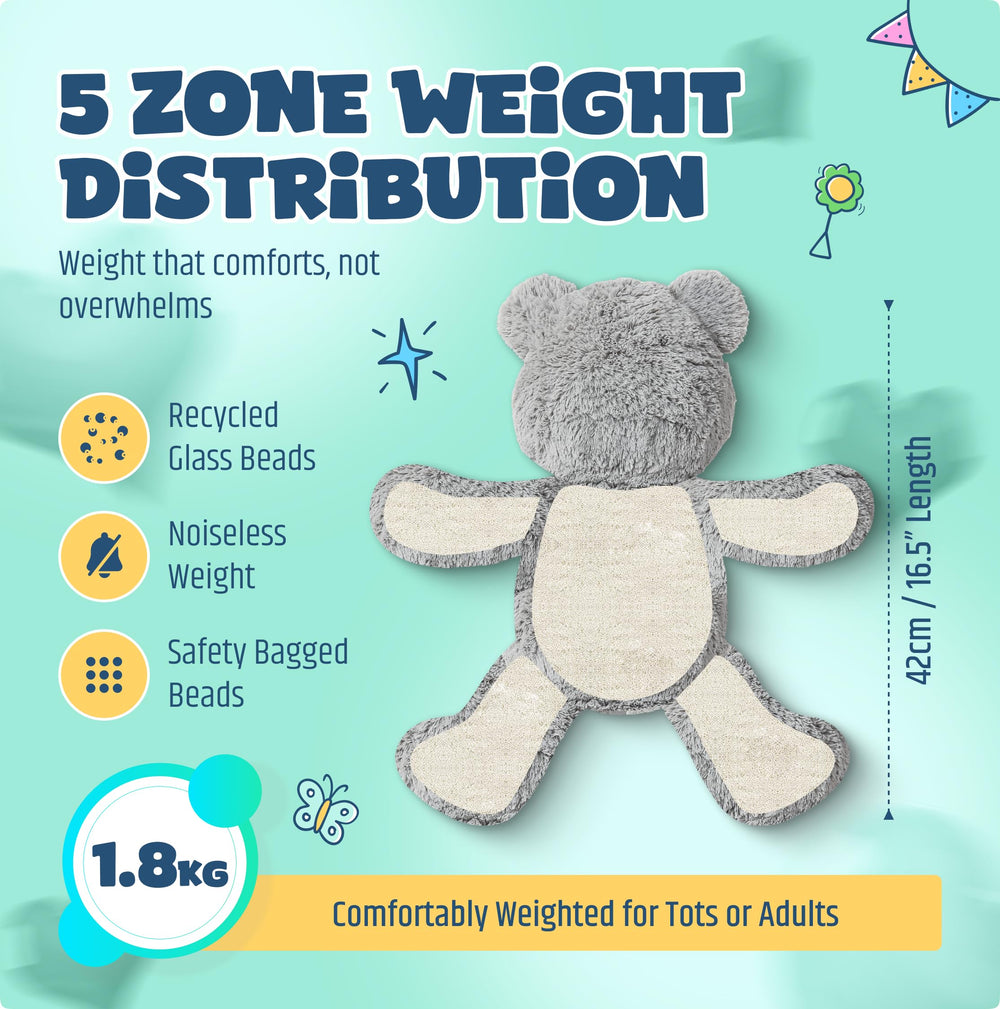 Jumble Dream Jumble Bear weight distribution closeup, even 4 lb feel supports calm.