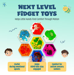 Jumble Dream Jumble Comb hexagon colorful droplets support sensory play.