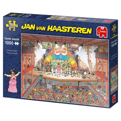 Jumbo dentures and hands motif detail, playful hints to explore while you solve.