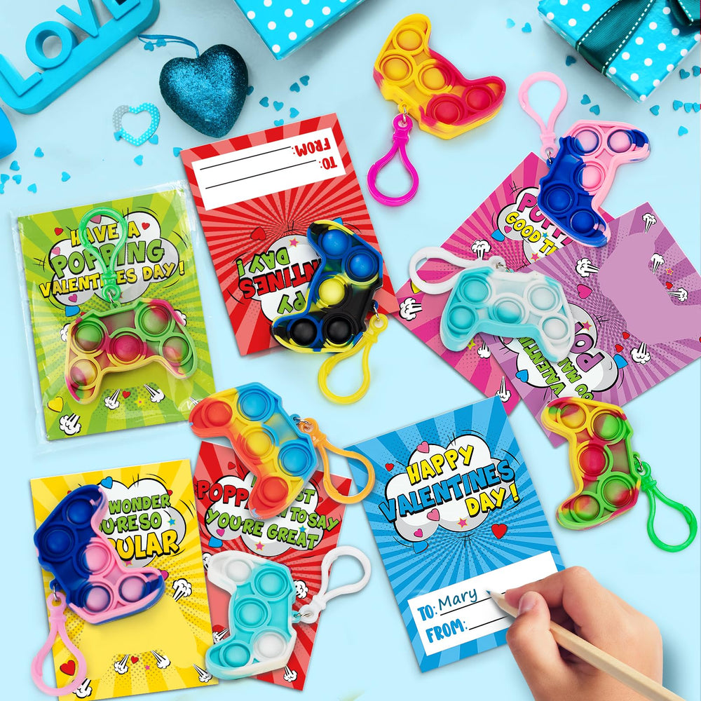 Jumlys classroom exchange set helps kids share cards during Valentine activities.