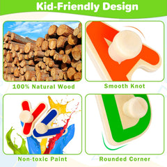 Jumlys safe, durable wooden toy with smooth finish.