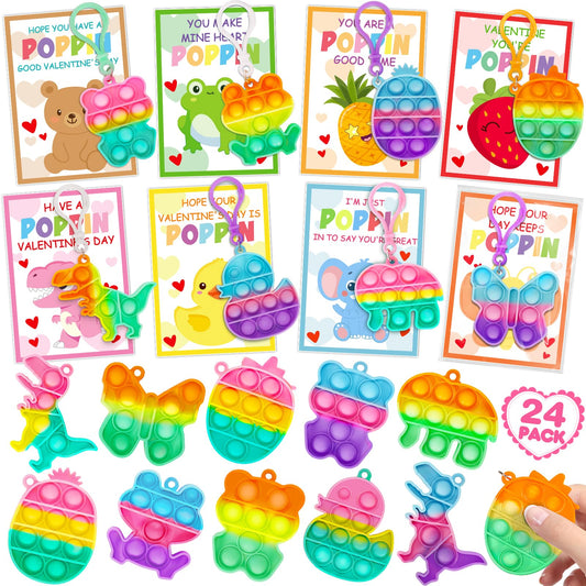 Jumlys Valentines cards 24-pack for classroom exchanges and party prizes.