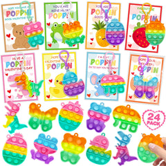 Jumlys Valentines cards 24-pack for classroom exchanges and party prizes.