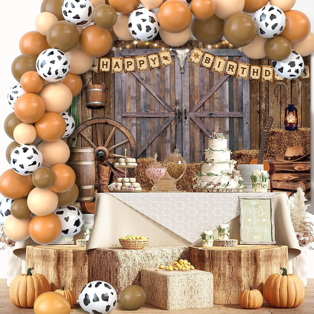 Jumpama balloon arch garland creates a welcoming focal point.