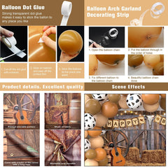 Jumpama 5-inch cowboy balloons add micro accents to decor.