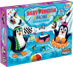 Jumping High Five Baby Penguin Racing on iceberg slide for family fun