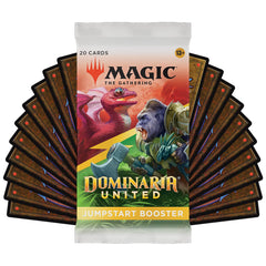 Close-up of rare cards from a Jumpstart booster, highlighting potential pulls.