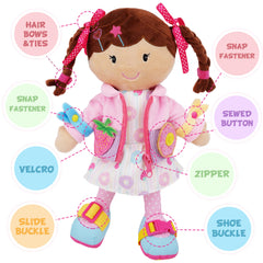 June Garden Dressy Friends Daisy donut and strawberry design fuels imaginative play