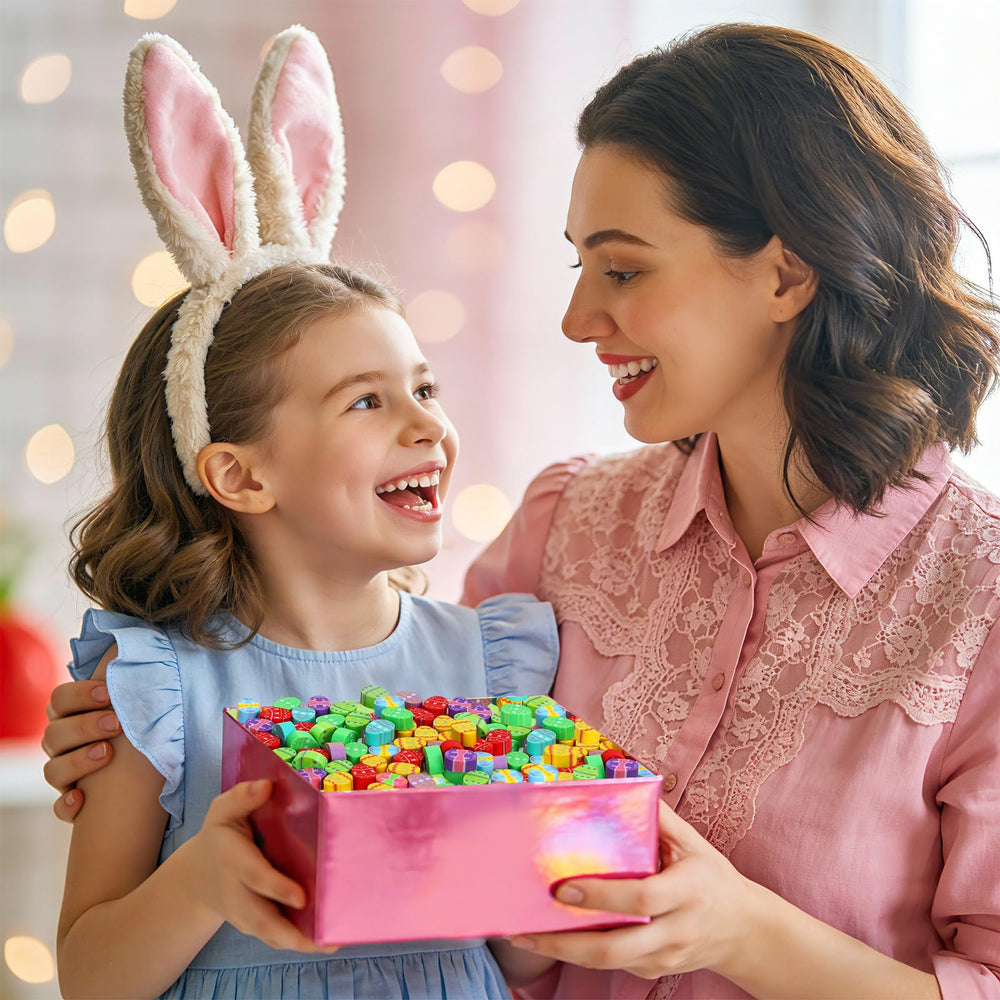 Junebrushes bulk Easter erasers pack ideal for gifts and rewards.