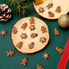 JUNEBRUSHS gingerbread tree miniatures ideal for holiday centerpieces.