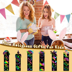 JUNEBRUSHS Jesus resurrection scratch bookmark inspires creative Bible time