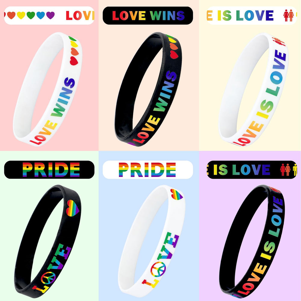 JUNEBRUSHS love is love inscription bracelet conveying equality-minded accessory