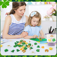 JUNEBRUSHS Gold-green finish enhances St Patrick's Day crafts.