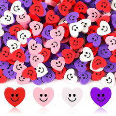 JUNEBRUSHS 150-piece mini heart erasers pack for classroom rewards.