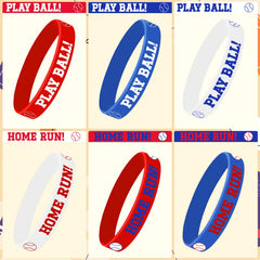 JUNEBRUSHS baseball bracelet design C, colorful, fade-resistant for fans