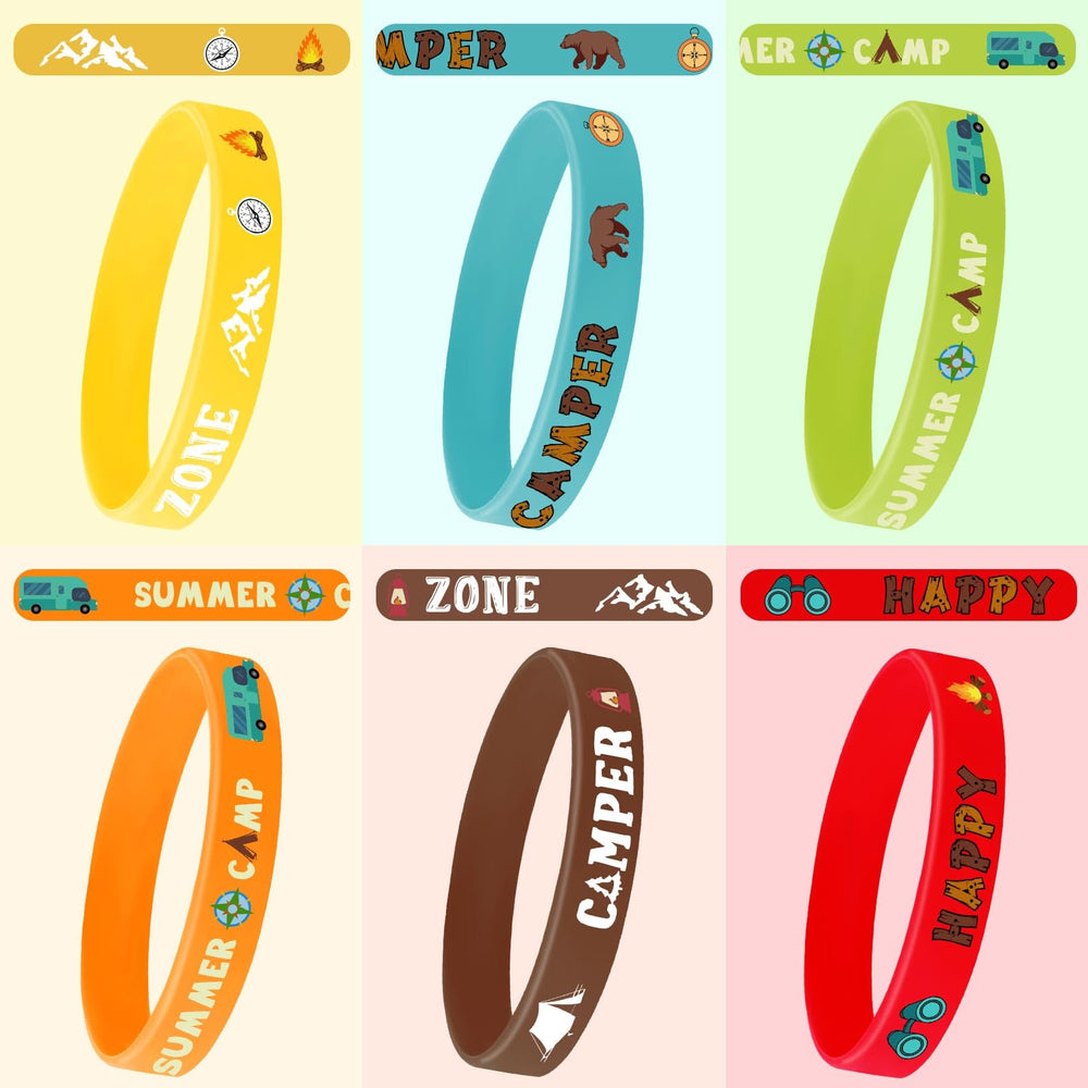 JUNEBRUSHS tent motif bracelet, comfy wear at family camping and picnics