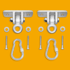 Jungle Gym Kingdom heavy-duty hangers handle up to 2400 pounds safely.