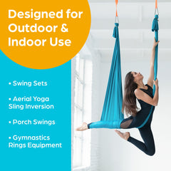 Jungle Gym Kingdom indoor aerial yoga hangers for studio-grade stability.