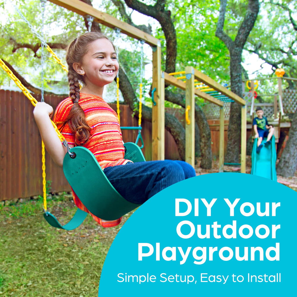 Jungle Gym Kingdom pirate ship wheel weatherproof for durable treehouse or swing set.