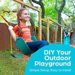 Jungle Gym Kingdom pirate ship wheel weatherproof for durable treehouse or swing set.