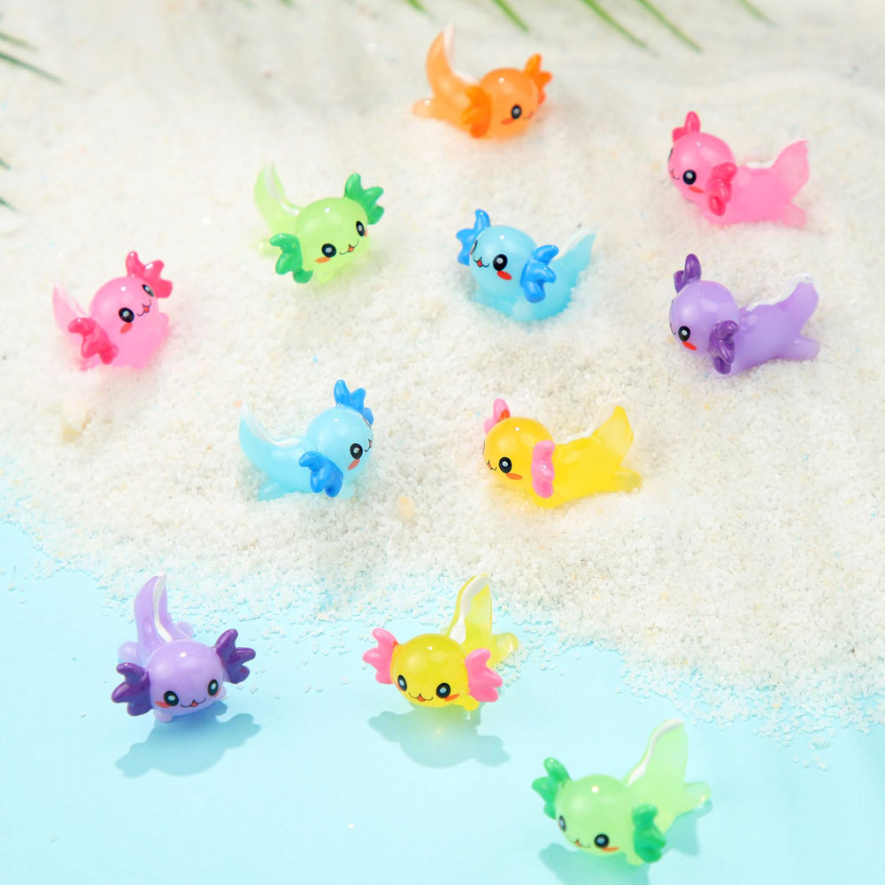 Junkin axolotl fairy garden accessory for playful landscapes.