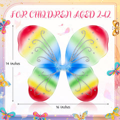 Junkin butterfly wings side view in gradient colors for stage use