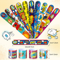 Colorful Junkin Hero bracelets with quotes ready as classroom prizes
