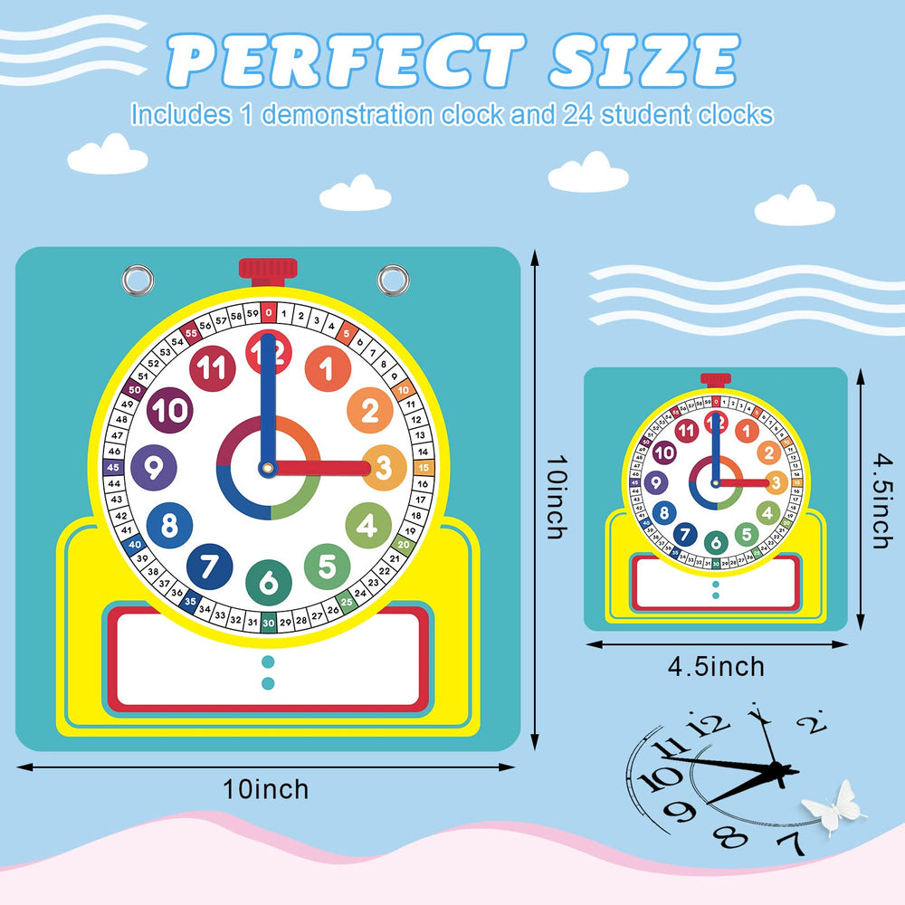 Junkin small practice clocks are easy for students to handle.