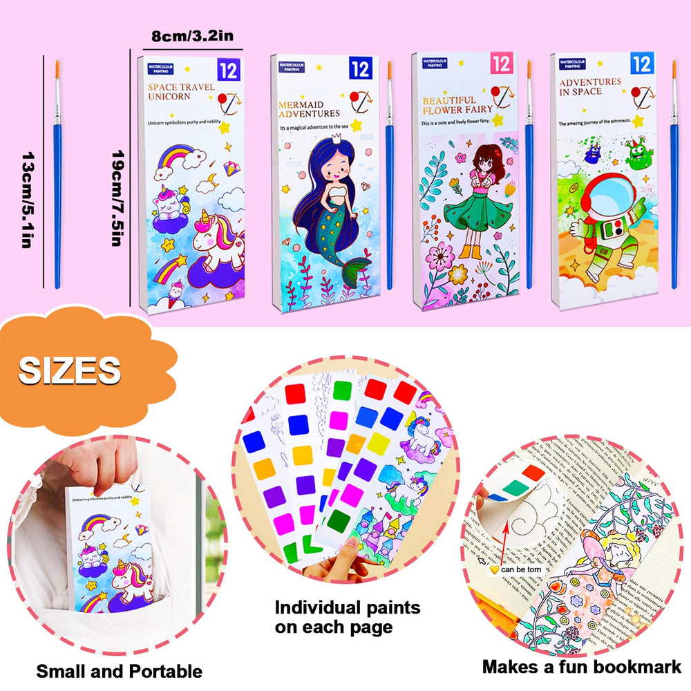 JUNQIU portable watercolor kit, ideal for travel or on-the-go art.