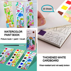 Junqiu US tear-off palette doubles as a watercolor bookmark for crafts.