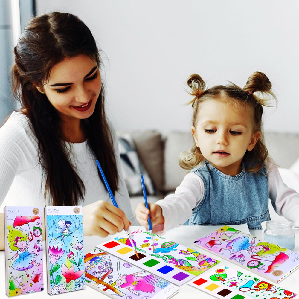 A child uses the JUNQIU US brush pen for smooth color fills