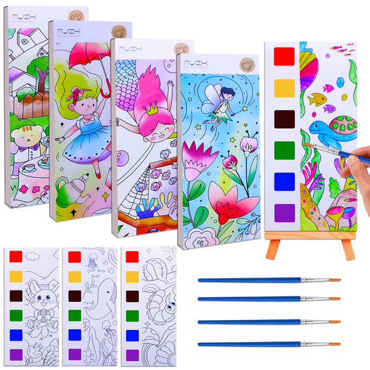 JUNQIU US paint with water book cover showcases kid-friendly, mess-free coloring
