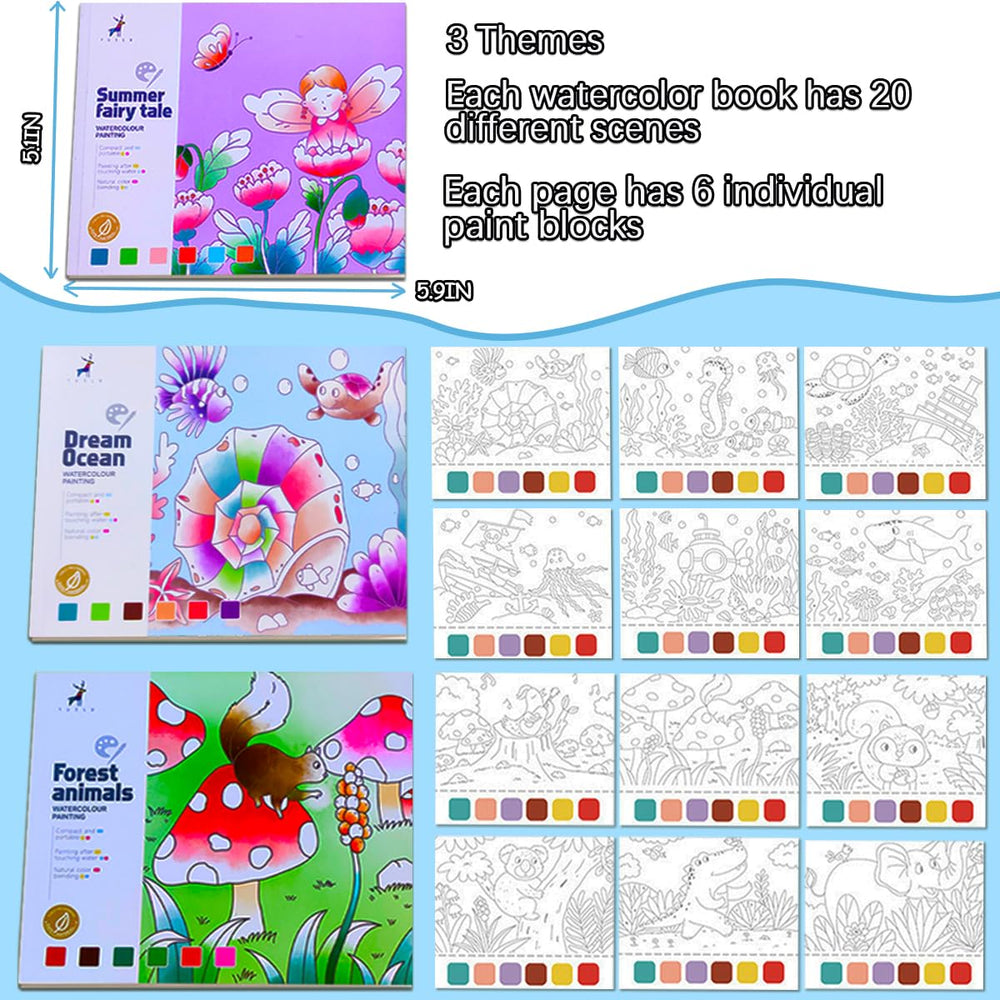 JUNQIU 3Pack compact kit is travel-friendly for on-the-go art