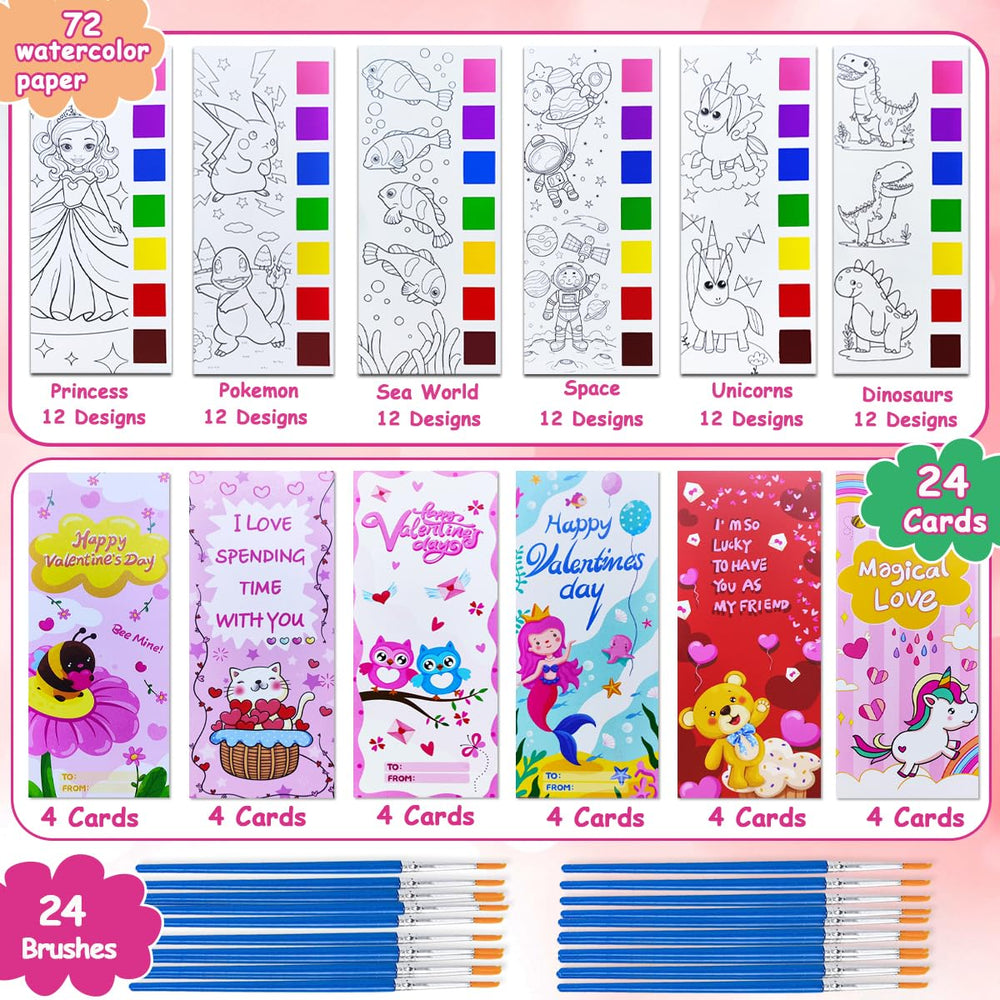 JUNQIU watercolor coloring book with 72 pieces fuels creative gift-making.