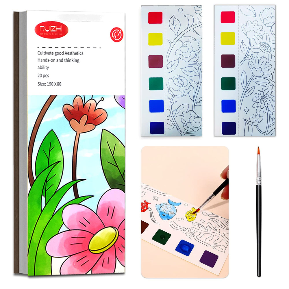 Junqiu US watercolor coloring book cover with kid-friendly design encouraging creative play.