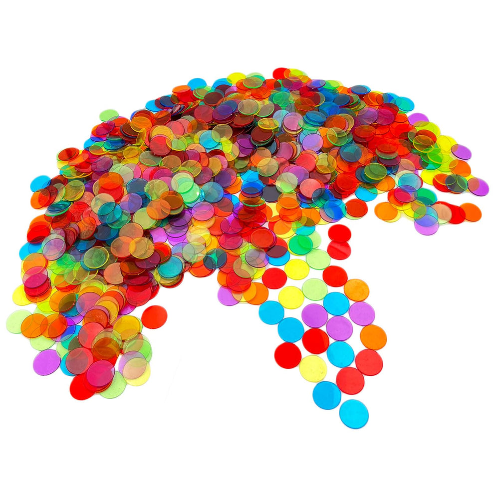 JUNWRROW chips 3-4 inch diameter are easy to handle during counting