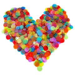 JUNWRROW six-color bingo chips ideal for classroom activities and color-coded play