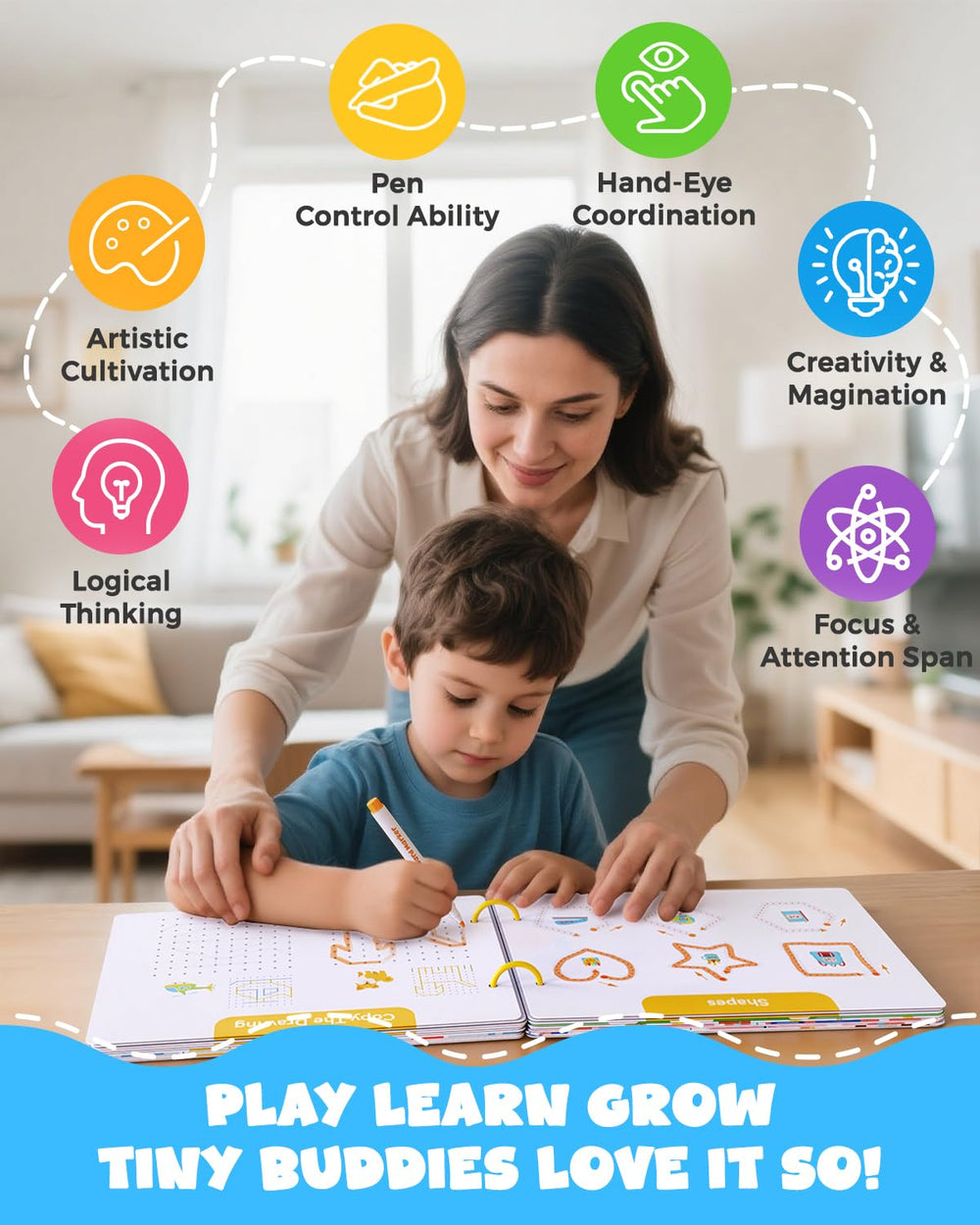 JUPITEARTH kid handwriting activity supports early writing practice.